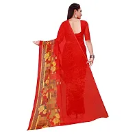 SAADHVI Women's Red Georgette Graphic Print Printed Saree With Unstithed Blouse(FL-Georgette16, Free Size) | Free Size-thumb2