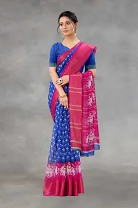 Women Stylish Crepe Printed Saree with Blouse piece-thumb1