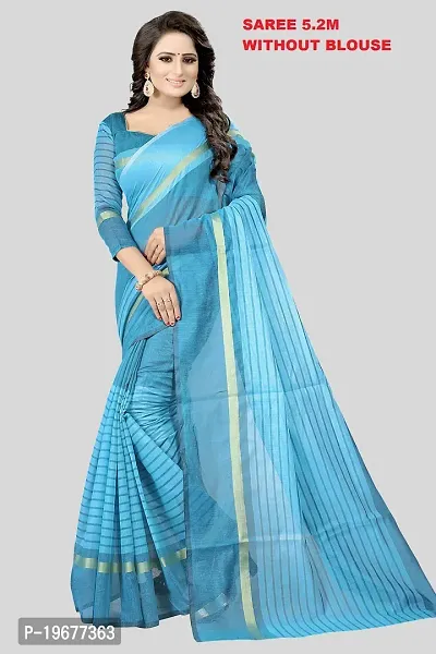 Women Stylish Art Silk Printed Saree with Blouse piece-thumb0