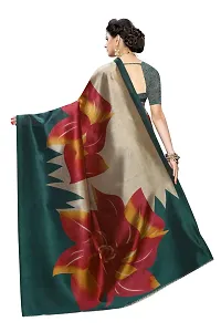 Stylish Art Silk Green Printed Saree With Blouse Piece For Women-thumb3