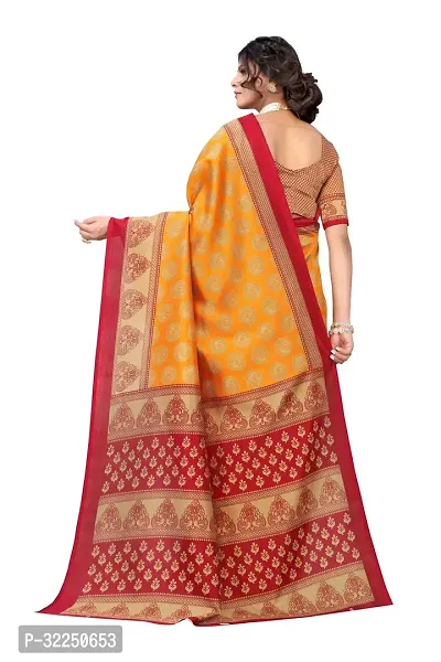 Stylish Mustard Cotton Silk Woven Design Saree with Blouse piece For Women-thumb3