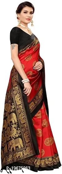 Women Stylish Georgette Solid Saree with Blouse piece-thumb3