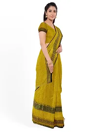 Stylish Yellow Cotton Silk Solid Saree with Blouse piece For Women-thumb3