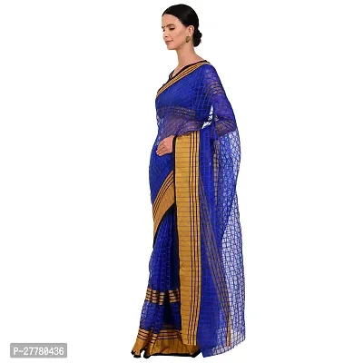 Stylish Art Silk Blue Printed Saree With Blouse Piece For Women-thumb3