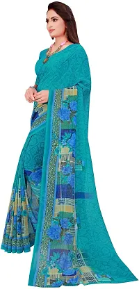 Women Stylish Georgette Printed Saree with Blouse piece-thumb4