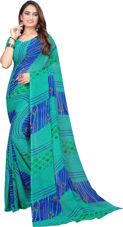 New Launched Georgette Saree with Blouse piece For Women