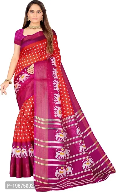 Women Stylish Art Silk Self Pattern Saree with Blouse piece