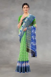 Women Stylish Crepe Printed Saree with Blouse piece-thumb1