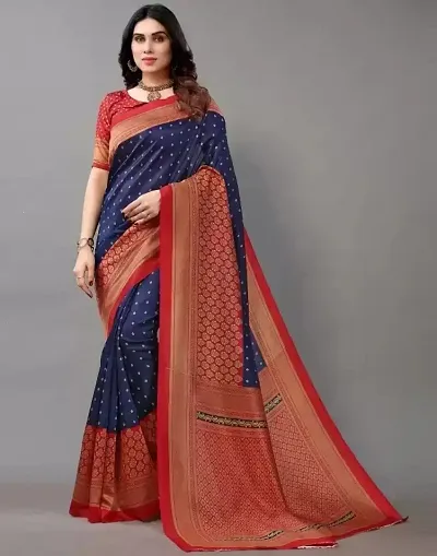 Alluring Art Silk Saree with Blouse piece