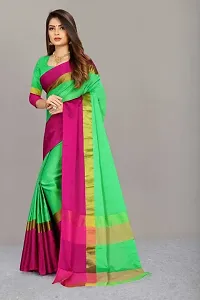 Women Stylish Art Silk Printed Saree with Blouse piece-thumb4