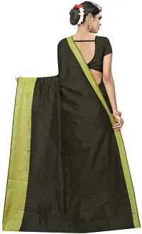 Women Stylish Cotton Silk Solid Saree with Blouse piece-thumb2