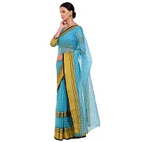 Stylish Art Silk Blue Printed Saree With Blouse Piece For Women-thumb2