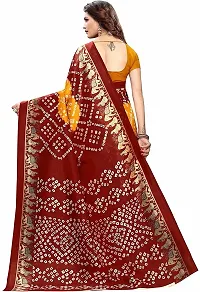 Stylish Multicoloured Art Silk Saree with Blouse piece For Women-thumb2