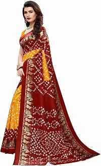 Stylish Multicoloured Art Silk Saree with Blouse piece For Women-thumb3