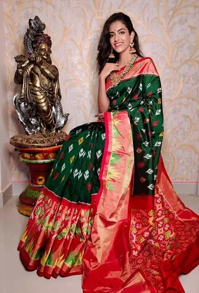 Cotton Silk Zari Palu Printed Saree With Blouse