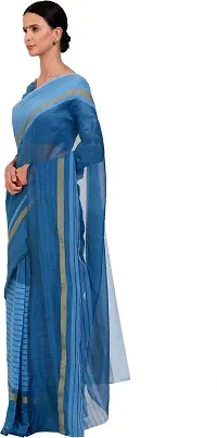 Women Stylish Silk Blend Solid Saree with Blouse piece-thumb2