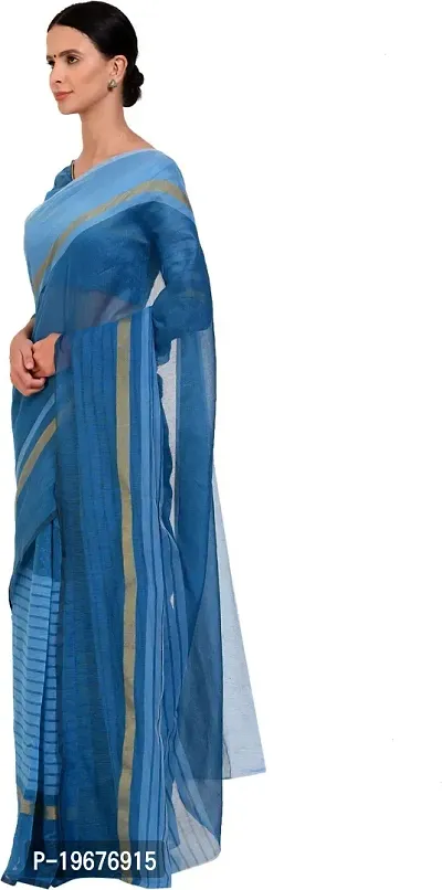 Women Stylish Silk Blend Solid Saree with Blouse piece-thumb3