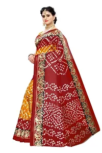 Stylish Art Silk Red Printed Saree With Blouse Piece For Women-thumb1