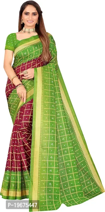 Women Stylish Art Silk Self Pattern Saree with Blouse piece-thumb0