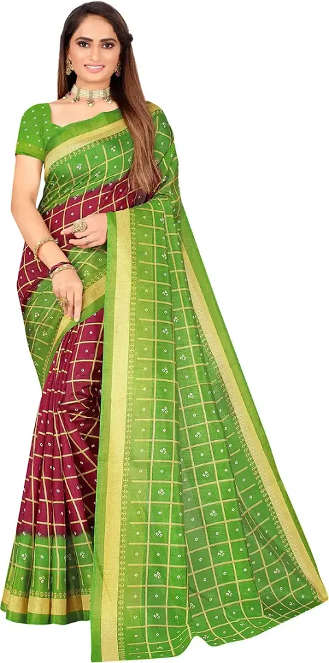 Elegant Art Silk Saree with Blouse piece 