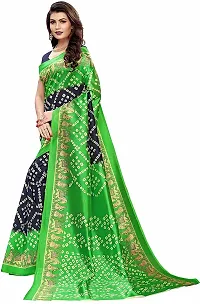 Women Stylish Art Silk Printed Saree with Blouse piece-thumb2