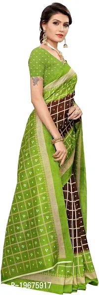 Women Stylish Silk Blend Printed Saree with Blouse piece-thumb4