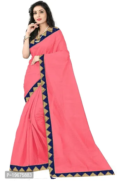 Women Stylish Art Silk Solid Saree with Blouse piece-thumb0