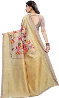 Women Stylish Art Silk Solid Saree with Blouse piece-thumb3