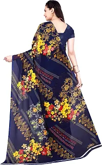 Women Stylish Georgette Printed Saree with Blouse piece-thumb3