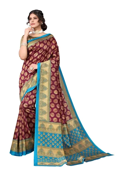 New In Cotton Silk Saree with Blouse piece 