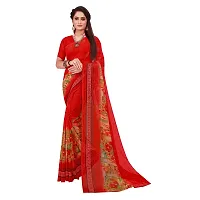 Stylish Georgette Multicoloured Printed Saree With Blouse Piece For Women Pack Of 2-thumb1