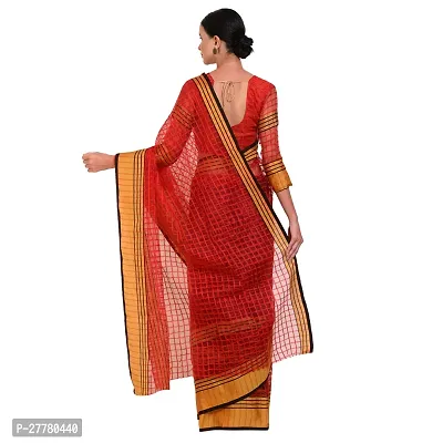 Stylish Art Silk Red Printed Saree With Blouse Piece For Women-thumb2