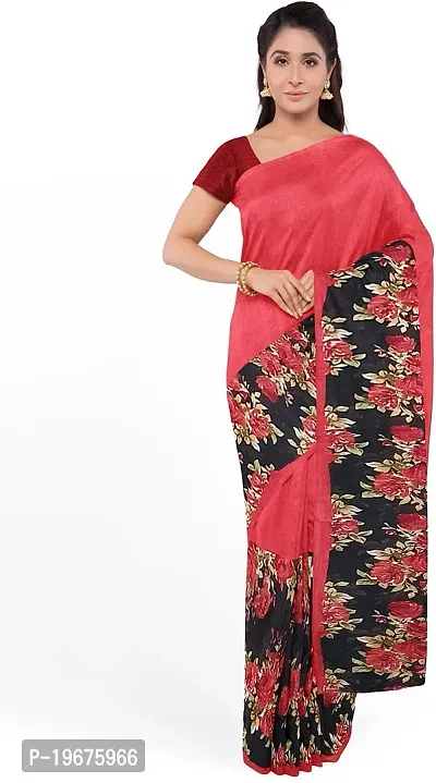 Women Stylish Georgette Printed Saree with Blouse piece