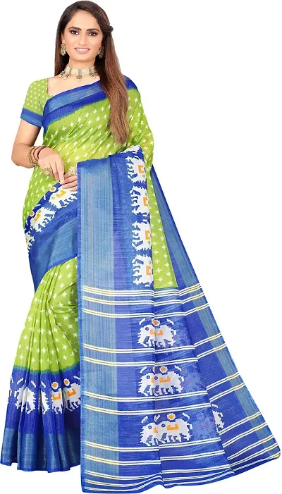 Beautiful Art Silk Saree with Blouse Piece