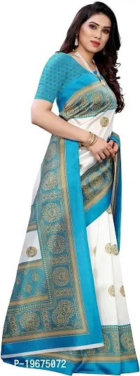 Women Stylish Art Silk Solid Saree with Blouse piece-thumb3