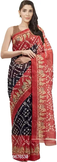 Women Stylish Art Silk Self Pattern Saree with Blouse piece-thumb0