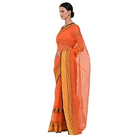 Stylish Art Silk Orange Printed Saree With Blouse Piece For Women-thumb2