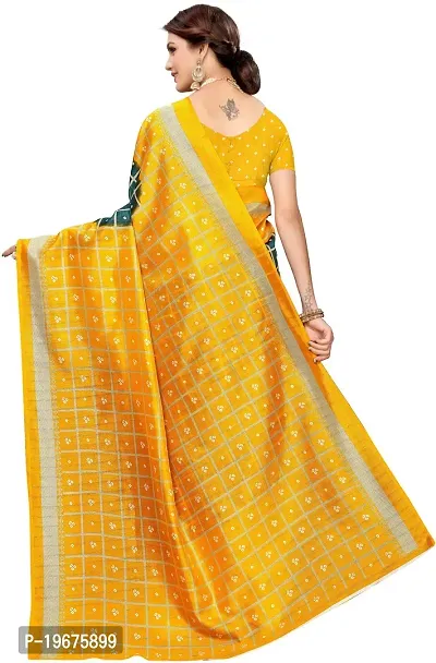 Women Stylish Silk Blend Printed Saree with Blouse piece-thumb2