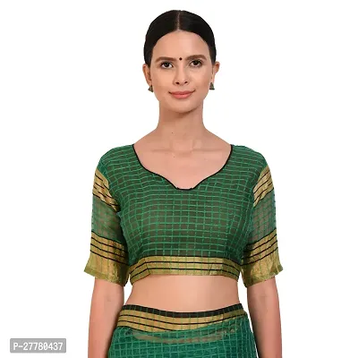 Stylish Art Silk Green Printed Saree With Blouse Piece For Women-thumb4