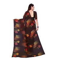 Stylish Multicoloured Georgette Saree with Blouse piece For Women-thumb1