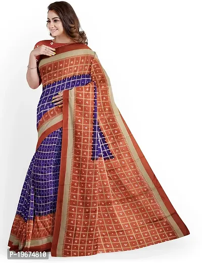 Women Stylish Art Silk Printed Saree with Blouse piece-thumb0