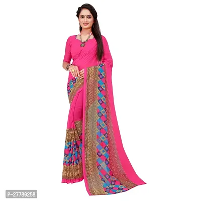 Stylish Georgette Multicoloured Printed Saree With Blouse Piece For Women Pack Of 2-thumb2