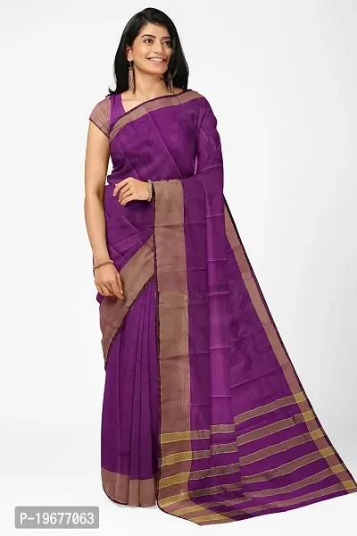 Women Stylish Cotton Silk Printed Saree with Blouse piece-thumb0