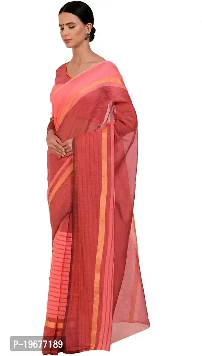 Women Stylish Silk Blend Solid Saree with Blouse piece-thumb3