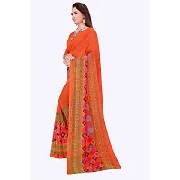 Stylish Georgette Multicoloured Printed Saree With Blouse Piece For Women-thumb2