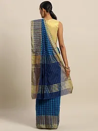 Women Stylish Art Silk Solid Saree with Blouse piece-thumb2