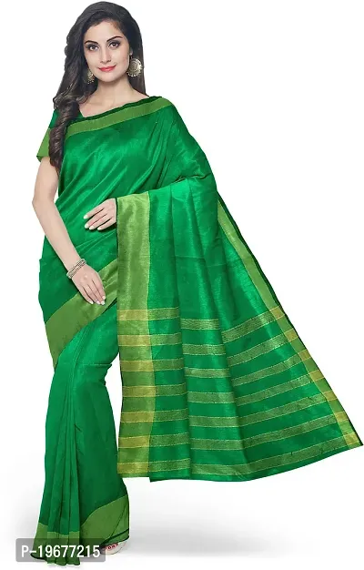 Women Stylish Cotton Silk Woven Design Saree with Blouse piece-thumb0