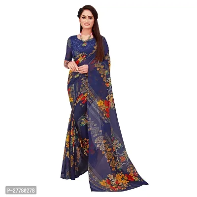 Stylish Georgette Multicoloured Printed Saree With Blouse Piece For Women Pack Of 2-thumb2