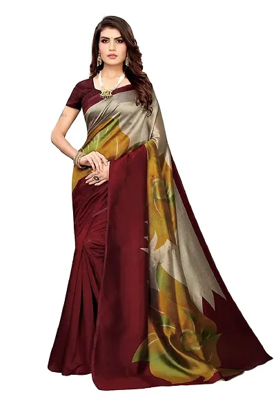 New In Cotton Silk Saree with Blouse piece