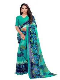 Stylish Georgette Multicoloured Printed Saree With Blouse Piece For Women Pack Of 2-thumb1